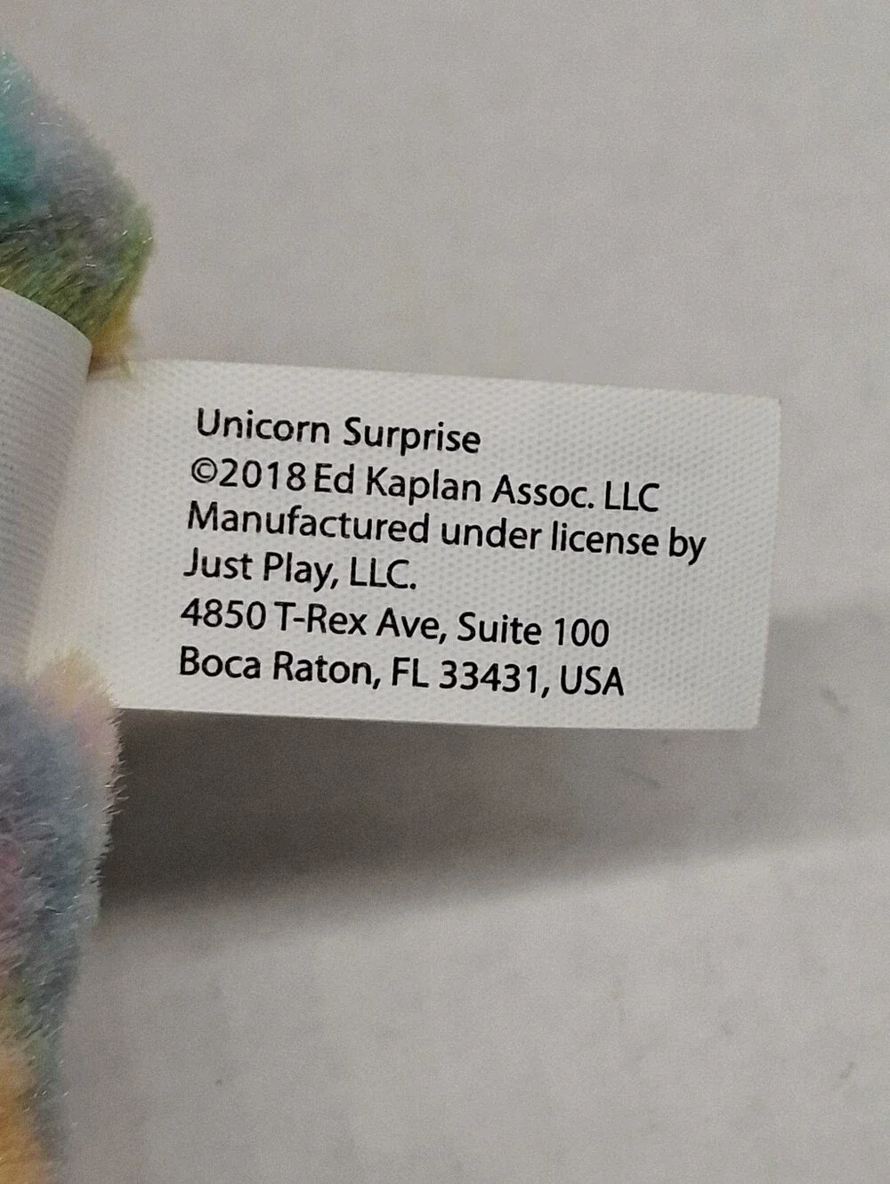 Just Play 2018 Unicorn Surprise Tie Dye Plush Hidden Pouch  & 4 Unicorn Babies